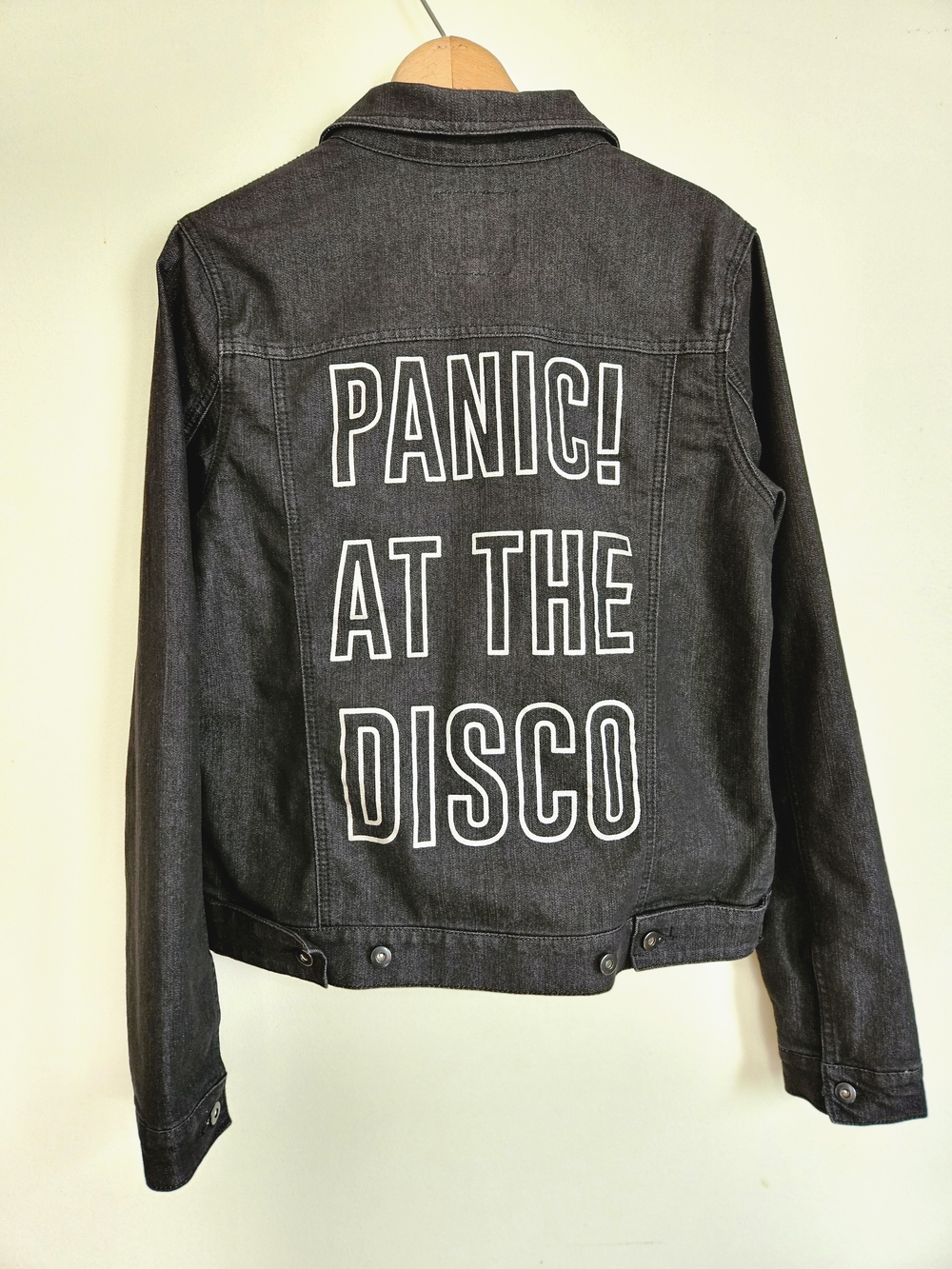 Black 'Panic! At The Disco' Graphic Jean Jacket